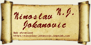 Ninoslav Jokanović vizit kartica